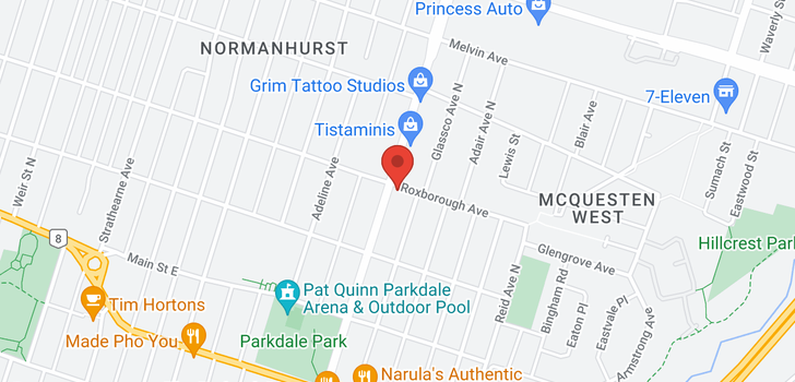 map of 120 Parkdale Avenue N